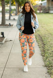 Pumpkins and Plaid POCKET Leggings