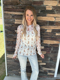 Steers and Boots Mesh Top