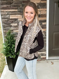 Leopard Puffer Vest