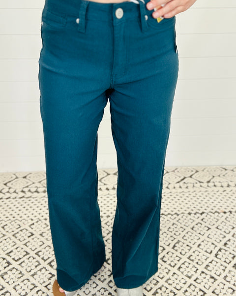 Teal Hyper STRETCH Wide Leg Pants