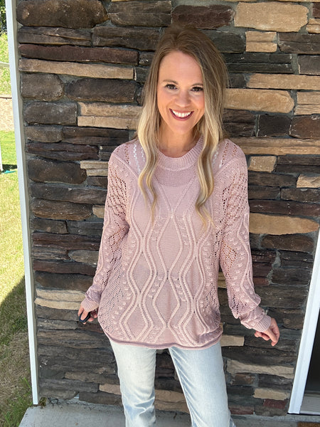 Mauve Knitted Sweater