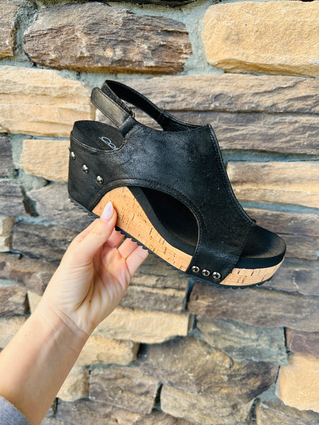 Washed Black Corky Wedge