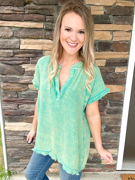 Emerald V Neck Blouse