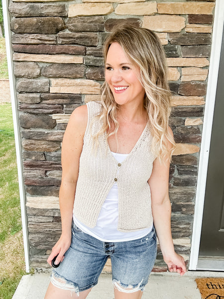 Beige Woven Top