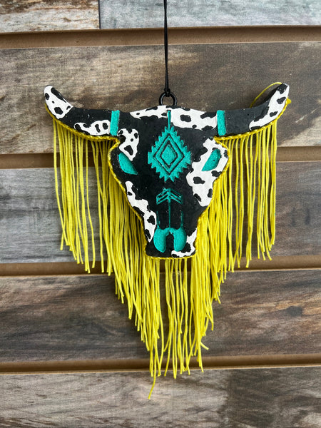 Teal Steer Freshie - Leather