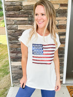 American Sequin Corded Top