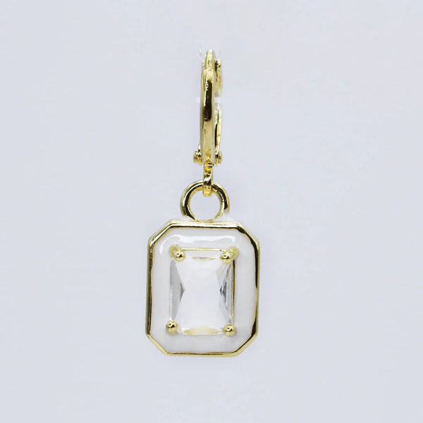 White Diamond Square Charm