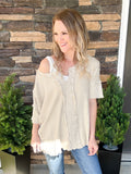 Cream Textured Blouse