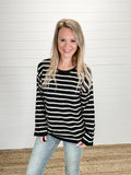 Black Striped Sweater
