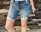 Judy Blue- Black Button Fly Shorts