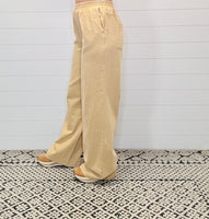 Wide Leg Pants -Taupe