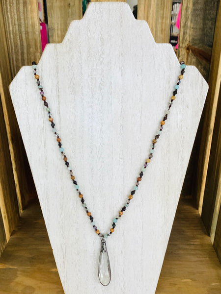 Beaded Teardrop Necklace