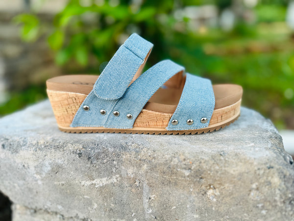 Blue Jean Corky Sandals