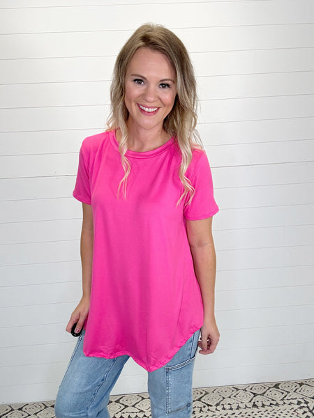 Basic Butter Soft Tee - Fuchsia
