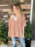 Mocha Textured Blouse