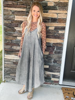 Black Acid Wash Jumpsuit