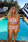 Blooms 3 piece Swim Set- Bathing Suit +Skirt