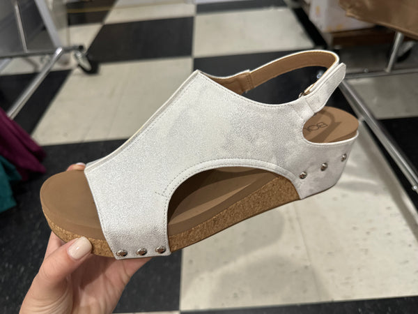 White Metallic Corkys