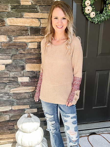 Aztec Waffle Long Sleeve