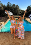 Blooms 3 piece Swim Set- Bathing Suit +Skirt
