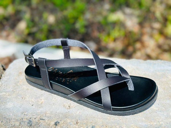 Black Leather BlowFish Sandals