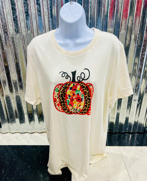 Floral Leopard Pumpkin