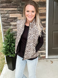 Leopard Puffer Vest