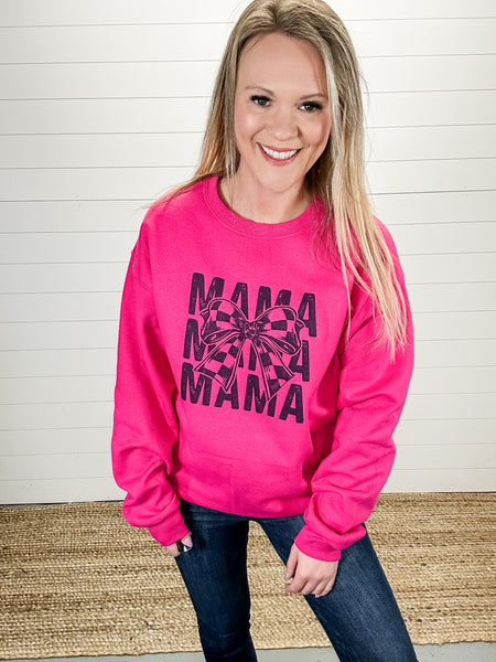 Pink Mama Bow Sweatshirt