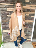 Camel Floral Kimono