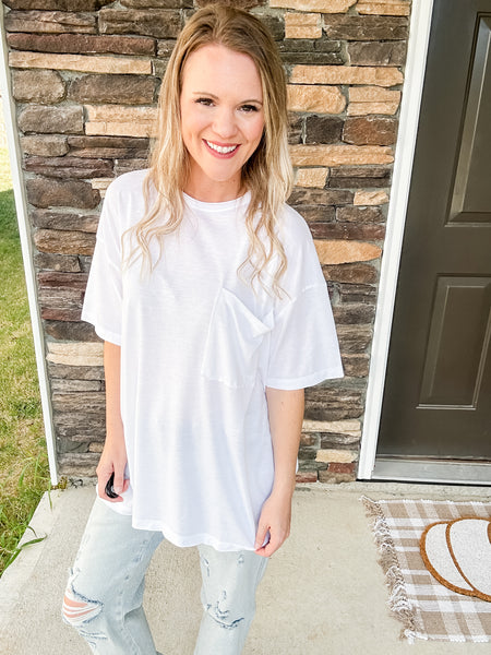 White Pocket Tee