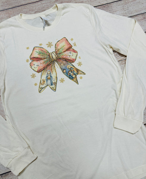 Nativity Bow Tee