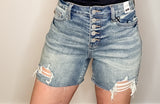 Judy Blue Med Wash Button Fly Shorts