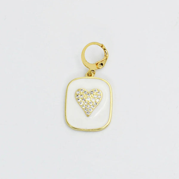 Square Heart Charm