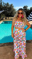 Blooms 3 piece Swim Set- Bathing Suit +Skirt
