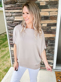 Super Soft Taupe Scuba Top