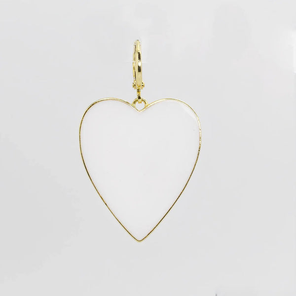 Big Heart White Charm