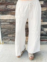 Beige Flower Pants
