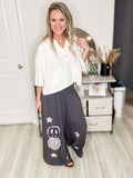 Peace & Star Wide Leg Pants