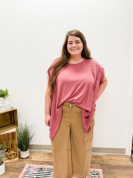 Easel Mauve Plus Top