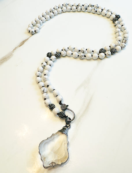 White Statement Piece Necklace #18