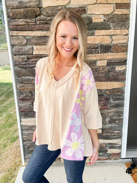 Wait A Little Longer Floral Top