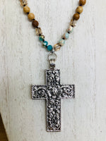 Beaded Cross Necklace