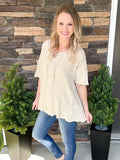 Cream Textured Blouse