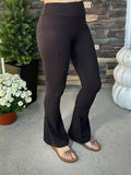 Black Flare Pocket Leggings