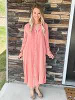 UmGee Rose Clay Button Down Dress