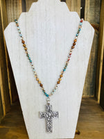 Beaded Cross Necklace