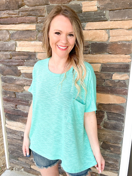 Oversized Slub Top - Mint