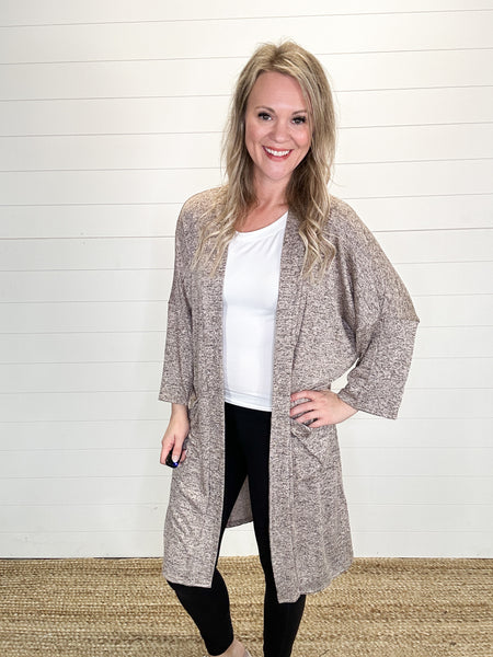 Taupe Duster Cardigan