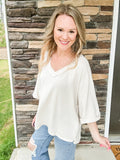 Beige Super Soft Hi-Lo Top