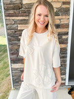 Beige Flower Top